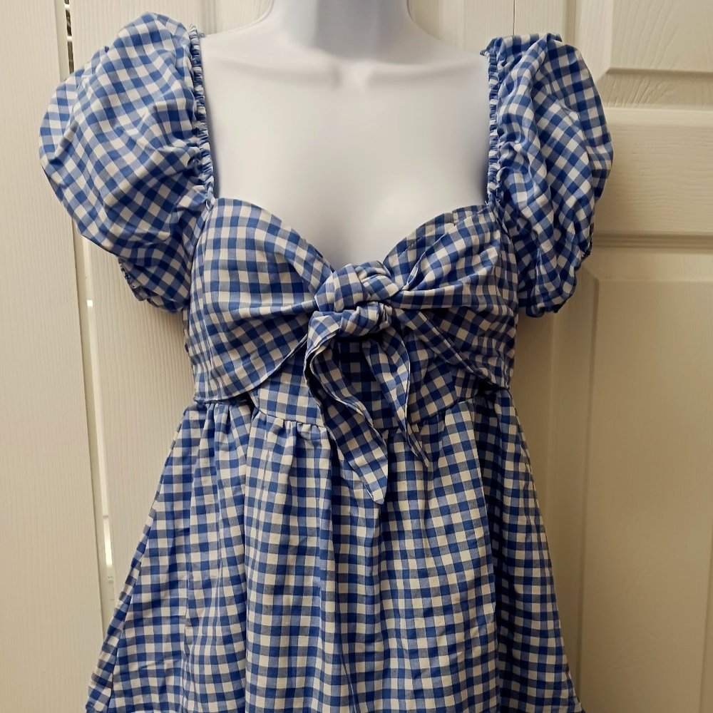 Mary Ann Blue Gingham Dress